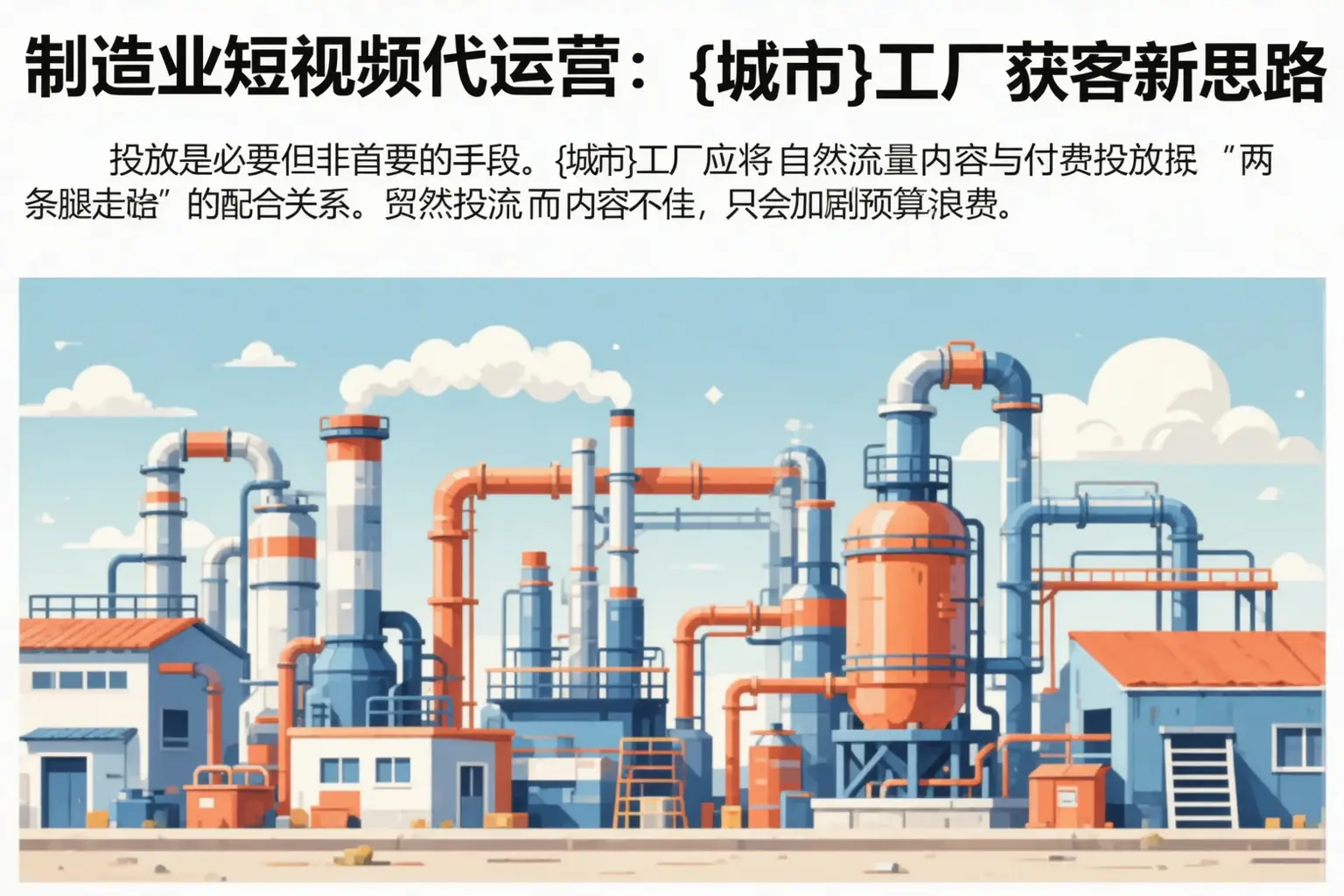 制造业短视频代运营:都江堰工厂获客新思路